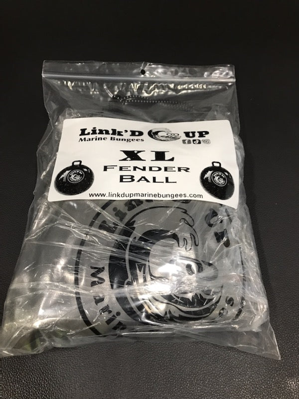 Link'D Up XL Inflatable Boat Ball/Fender (Silver/Black)