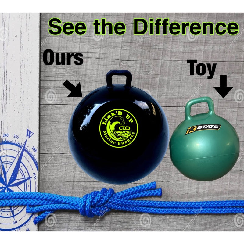 Link'D Up XL Inflatable Boat Ball/Fender  (Black/Lime)